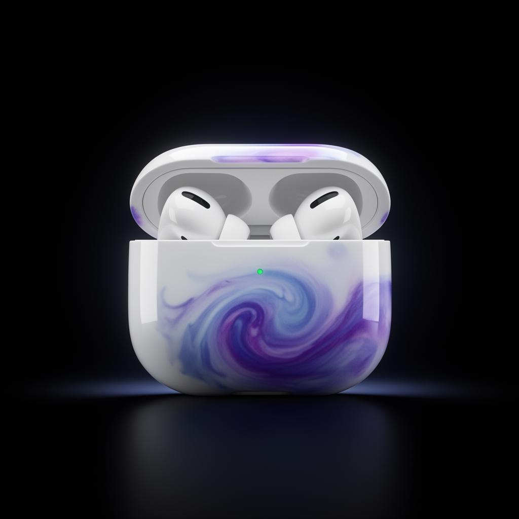 Aurora Drift — custom AirPods Pro case